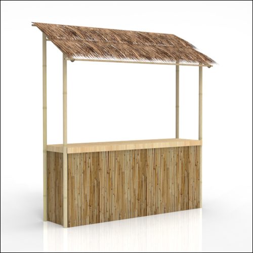 Natural Bamboo Thatched Tiki Bar Dj Booth – Eventluxe