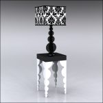 2x2x42-Bubble-Table-W-Lamp-WhiteBlack