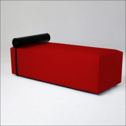 Straight Ottoman-W-Bollster-RED-001