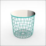 Retro-Mod-Wire-Basket-Table-CUSTOM-COLOR-TEAL-with-MIRROR-TOP-001B